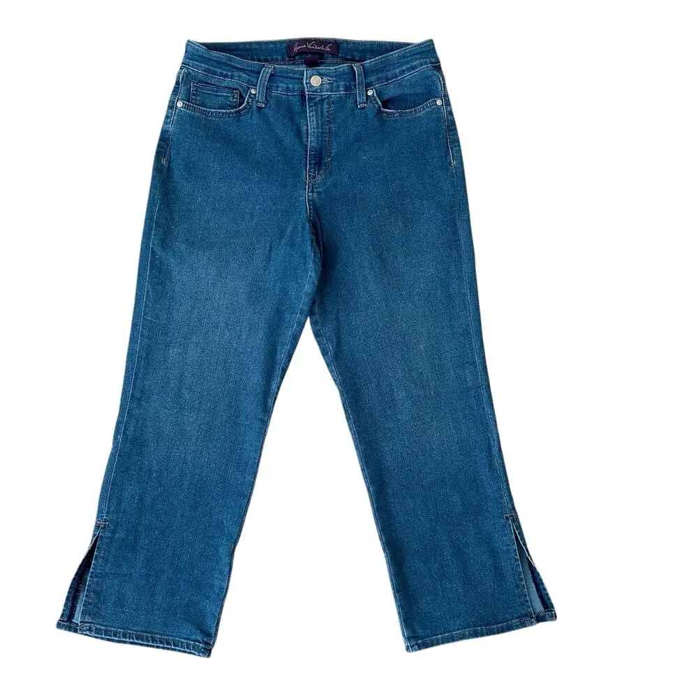 Gloria Vanderbilt Women’s 5 Pocket Design Blue Capri Jeans Size 10 - Picture 4 of 8